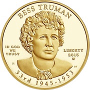 10 Dollars Elizabeth "Bess" Truman; Bullion Coinage obverse image