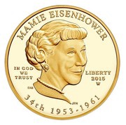10 Dollars Mamie Eisenhower; Bullion Coinage obverse image