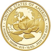 10 Dollars Jacqueline Kennedy; Bullion Coinage, United States, 2015 reverse image