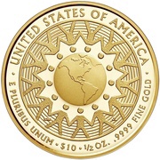 10 Dollars Patricia Nixon; Bullion Coinage, United States, 2016 reverse image