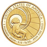10 Dollars Betty Ford; Bullion Coinage, United States, 2016 reverse image