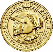 10 Dollars Mayflower 400th Anniversary obverse image