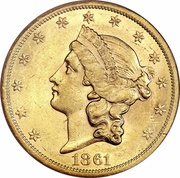 20 Dollars Liberty Head - Double Eagle, No motto, Paquet reverse obverse image