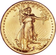 20 Dollars Saint-Gaudens - Double Eagle, No motto, Roman numerals obverse image