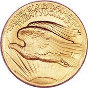 20 Dollars Saint-Gaudens - Double Eagle, No motto, Roman numerals reverse image