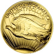 20 Dollars "Saint-Gaudens - Double Eagle" Bullion Coinage, United States, 2009 reverse image