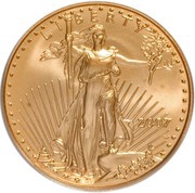 25 Dollars "American Gold Eagle" Bullion Coinage obverse image
