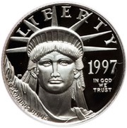 25 Dollars "American Platinum Eagle" Bullion Coinage obverse image