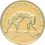 10 Reais Olympic Games Rio 2016 - Olympic Wrestling, Brazil, 2015 reverse image
