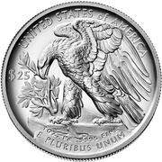 25 Dollars Palladium Eagle reverse image