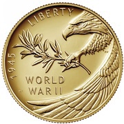 25 Dollars End of World War II 75th Anniversary; Gold Bullion Coinage obverse image