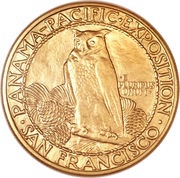 50 Dollars Panama–Pacific Exposition, United States, 1915 reverse image