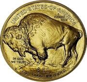 50 Dollars "American Buffalo" Gold Bullion Coinage, United States, 2006-2024 reverse image