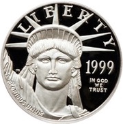 100 Dollars "American Platinum Eagle" Bullion Coinage obverse image