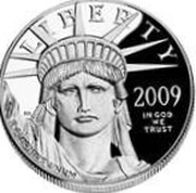 100 Dollars "American Platinum Eagle" Bullion Coinage obverse image