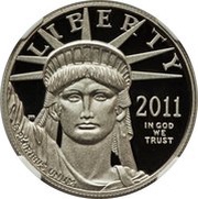 100 Dollars "American Platinum Eagle" Bullion Coinage obverse image