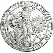 100 Dollars "American Platinum Eagle" Bullion Coinage reverse image