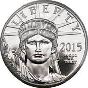 100 Dollars "American Platinum Eagle" Bullion Coinage obverse image
