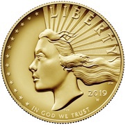 100 Dollars American Liberty High Relief obverse image