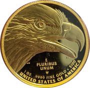 100 Dollars American Liberty High Relief, United States, 2021 reverse image
