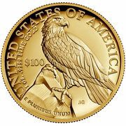 100 Dollars American Liberty High Relief, United States, 2023 reverse image