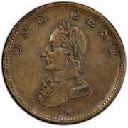 1 Cent - Washington “Double Head”, United States, 1820 reverse image