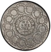 1 Dollar - Continental Currency Pattern, United States, 1776 reverse image