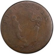 ½ Penny - Auctori Plebis “Hispaniola” reverse image