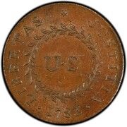 ½ Penny - Nova Constellatio “Pointed Rays, CONSTELLATIO” obverse image