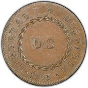 ½ Penny - Nova Constellatio “Blunt Rays, CONSTELATIO” obverse image