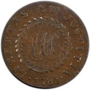 ½ Penny - Nova Constellatio “Pointed Rays” obverse image