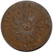 ½ Penny - Nova Constellatio “Pointed Rays” reverse image