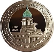 1 Peso Restoration of Democracy obverse image