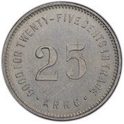 25 Cents, United States, 1935 reverse image