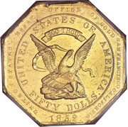 50 Dollars - United States Assay Office obverse image