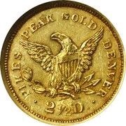 2½ Dollars - Clark, Gruber and Co. reverse image