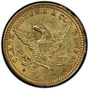 2½ Dollars - Clark, Gruber and Co., United States, 1861 reverse image