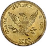 20 Dollars - Clark, Gruber and Co., United States, 1860 reverse image