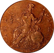 Copper "Mailed Bust Facing Left, Horned Bust" reverse image