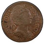 ½ Penny - Copper "Bust Facing Right" obverse image