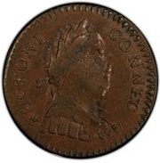 ½ Penny - Copper "ET LIB INDE" obverse image
