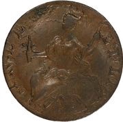 ½ Penny - Copper "Hercules Head", United States, 1786-1787 reverse image