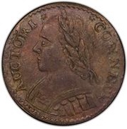 ½ Penny - Copper "Mailed Bust Left" obverse image