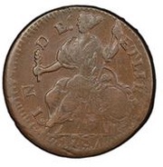 ½ Penny - Copper "MB Left, over 1877 or 1887", United States, 1787 reverse image