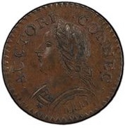 ½ Penny - Copper "Laughing Head" obverse image