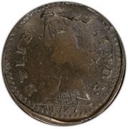 ½ Penny - Copper “Liberty Seated Right”, United States, 1787 reverse image
