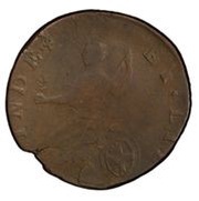 ½ Penny - Copper "MB Right, Small Head", United States, 1788 reverse image