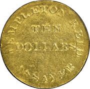 10 Dollars - Templeton Reid, United States, 1830 reverse image