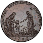 ½ Penny - Myddelton Token “Copper” Pattern obverse image