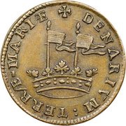 1 Penny - Lord Baltimore “ Denarium” Pattern, United States, 1659 reverse image